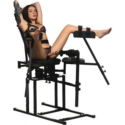 Master Series Leg Spreader Obedience Chair with Sex Machine – Zboží Dáma