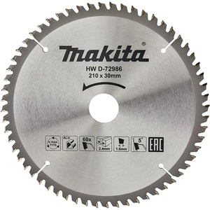 Makita Диск циркулярен за рязане на алуминий, 210x30 мм, 60 зъба, Makita D-72986 (UNI-08033)