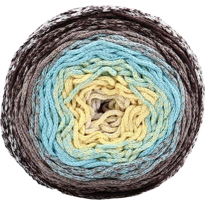 Chainy Cotton Cake ReTwisst 21 variace béžová, žlutá, tyrkysová, hnědá