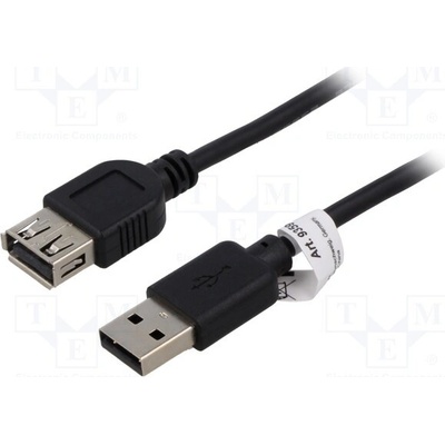 Goobay 93600 USB 2.0, USB A zásuvka, USB A vidlice, 3m, černý