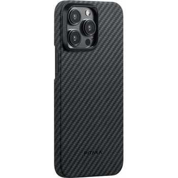 PITAKA MagEZ 4 1500D Aramid Fiber MagSafe Case - кевларен кейс с MagSafe за iPhone 15 Pro (черен-сив)