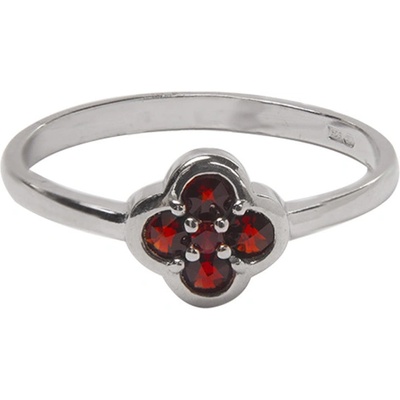 Český granát stříbrný prsten 121087