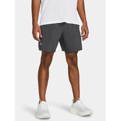 Under Armour šortky so slipami UA LAUNCH 7'' 2-IN-1 shorts -GRY 1382641-025
