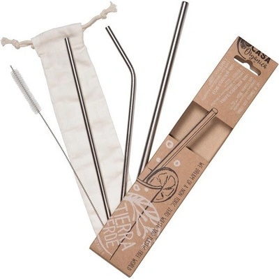 Tierra Verde Sada nerezových brček 3 typy s kartáčkem – Hledejceny.cz