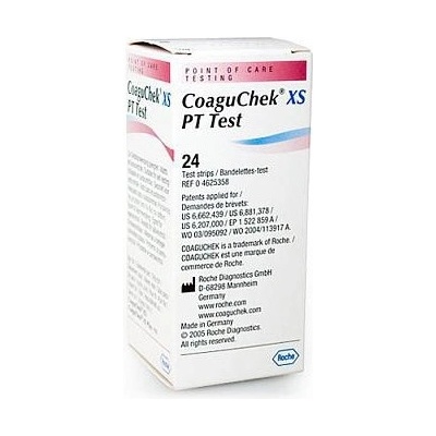 CoaguChek XS testovacie prúžky pre stanovenie protrombínového času 24 ks