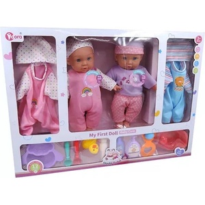 Man Yuk Toys Говорещи кукли близначки с аксесоари - 35 см (wzb109-4)