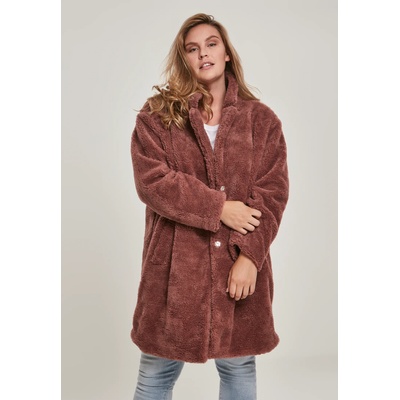 Urban Classics Дамско палто в розово Urban Classics Ladies Oversized Sherpa Coat UB-TB3058-01472 - Розов, размер XS
