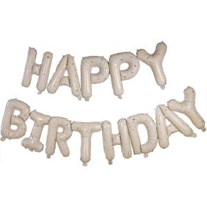 Ginger Ray Фолиев Надпис "Happy Birthday" в Нюд и Златно (GP-142)