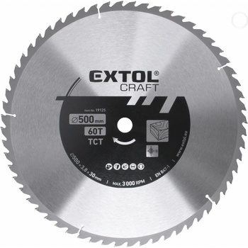 EXTOL CRAFT 19125 Pilový kotouč 500x30/25,4 mm 60 zubů s SK plátky