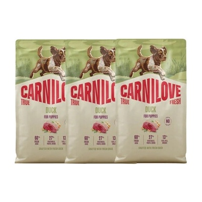 Carnilove True Fresh Dog Duck Puppies 3 x 4 kg