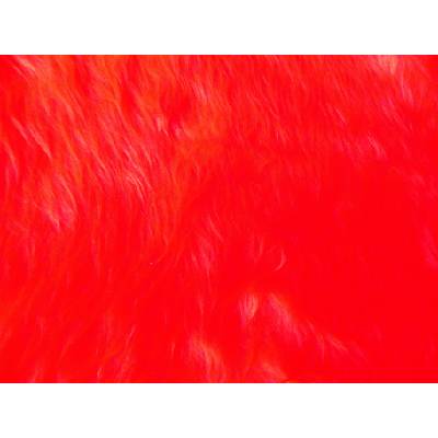 Umelá kožušina, červená, 45 mm vlas metráž: min. 0,2 bm