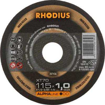 Rhodius kotouč řezný 115 x 1,0 x 22,2 mm 207436