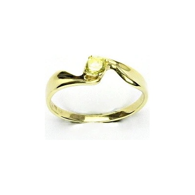 Čištín zlatý se žlutým zirkonem žluté zlato T 1026