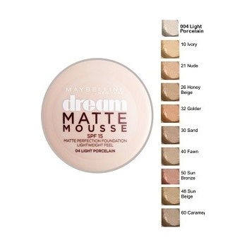 Maybelline Dream Matte Mousse zmatňujúci make-up 21 Nude 18 ml