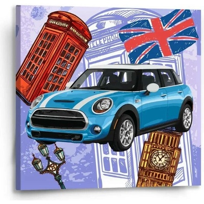 Sablio Obraz Mini sedan Londýn - 50x50 cm
