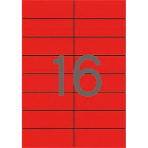 APLI Етикет, 105x37 mm, цветен, APLI, червен, 320 етикета в опаковка 01597 (01597)
