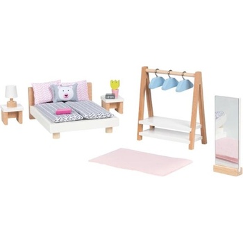 Goki Комплект мебели за къща за кукли Goki - Спалня, 18 части (51468)