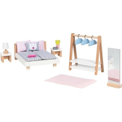 Goki Комплект мебели за къща за кукли Goki - Спалня, 18 части (51468)
