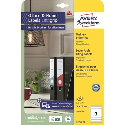 Etikety Avery Zweckform L4760-10 Samolepící etikety na pořadače (L4760-10)