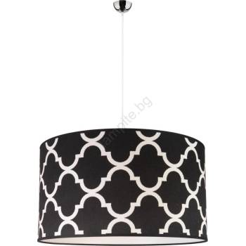 Duolla - Пендел MAROKO 1xE27/40W/230V Ø 45 см черен/бял (DU80504)