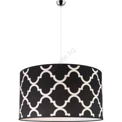 Duolla - Пендел MAROKO 1xE27/40W/230V Ø 45 см черен/бял (DU80504)