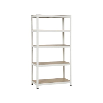 Carmen Метален стелаж Carmen CR-1016 - 180х90х45 см, до 250 кг на рафт - бял