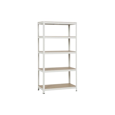 Carmen Метален стелаж Carmen CR-1016 - 180х90х45 см, до 250 кг на рафт - бял