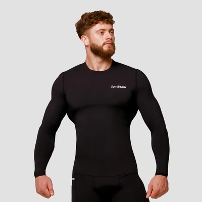 GymBeam Kompresné tričko s dlhým rukávom High Black