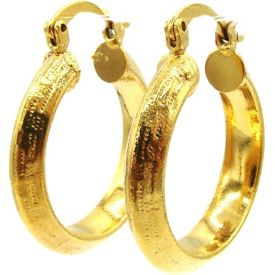 Steel Jewelry náušnice KRUHY GOLD Chirurgická ocel NS240258