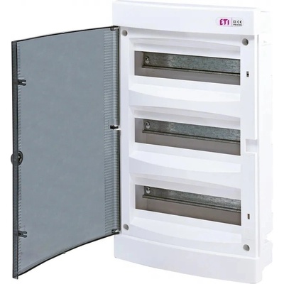 CB Elektro Rozvádzač zapustený bytový 36M IP40 dvierka transp. 460x273x68mm ECM36PT (ETI)