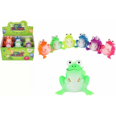 Teddies Žába antistresová mačkací silikon 8 x 9 cm 6 barev 12 ks