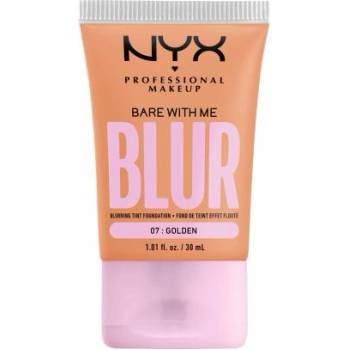 NYX Professional Makeup Bare With Me Blur Tint Foundation матиращ фон дьо тен със средно покритие 30 ml нюанс 07 Golden