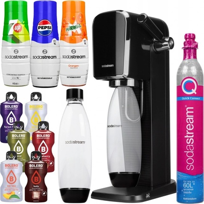 Sodastream ART Black 3 Sirupy + bombička