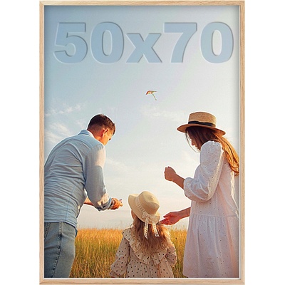 RÁMEČEK NA FOTOGRAFIE 50x70 DŘEVO B2 Velký fotorámeček Foto Plakát Závěsná MDF – Zboží Mobilmania