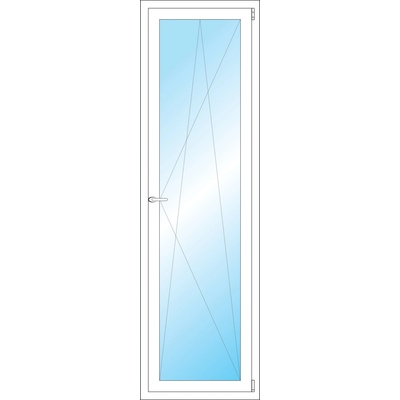 Okna Hned Plastové okno 600 x 2000 mm bílé otevíravé a sklopné pravé