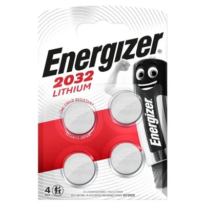 Energizer Бутонна батерия литиева ENERGIZER CR2032. 3V, 4pk блистер (ENERG-BL-CR2032-4PK)