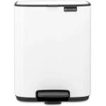 Brabantia Кош за боклук Brabantia Bo Pedal 1010118, 7 л, Плавно затваряне, Гумирана основа, Бял (1010118)