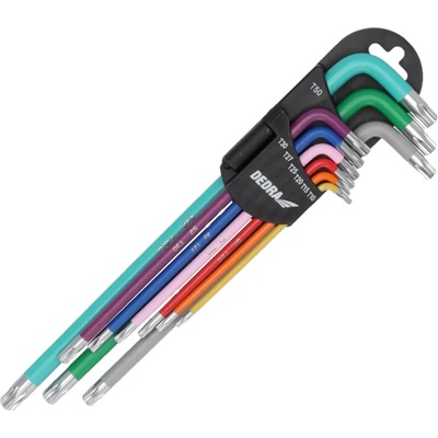 Dedra Sada extra dlhých torx kľúčov 9 ks T10–T50 DED-06F225