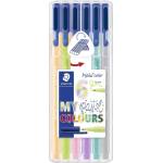 STAEDTLER Фиброписец Triplus Color 1, 0 мм Пастел асортимент (6) (323SB6CS01)