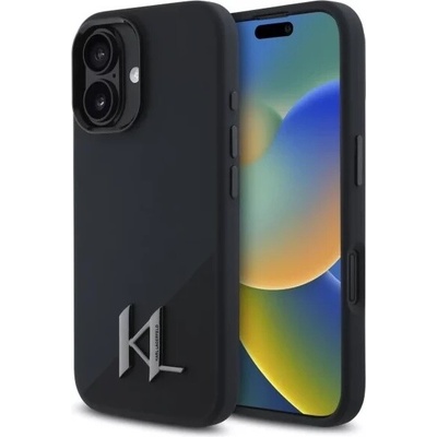 Karl Lagerfeld iPhone 16 6,1" černé tvrdé pouzdro Silicone Shadow Metal Initial MagSafe (KLHMP16SSCMKMPCK) – Hledejceny.cz
