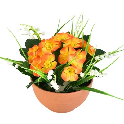 Primulky oranžové v terakotové misce Ø23/ 20 cm