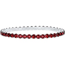 CRYSTalp Elastický tenisový náramek s červenými Swarovski krystaly Aura 22270.SCA.E
