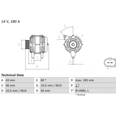 generátor BOSCH 0 986 081 390