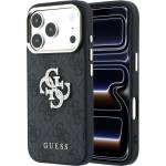 GUESS Кейс Guess PU 4G Strass Metal Logo Case за iPhone 18 Pro Max / 17 Pro Max - Черен