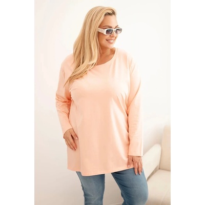 Kesi dámská halenka 6890 s kulatým výstřihem Oranžová