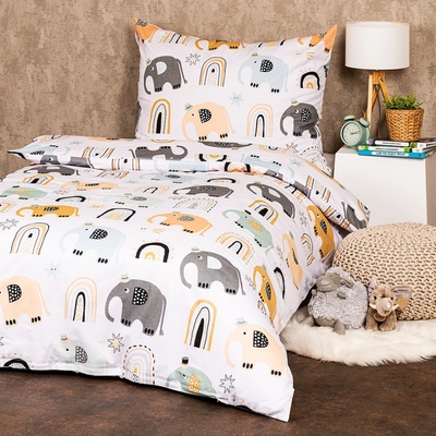 4Home bavlna obliečky Little elephant 140x200 70x90