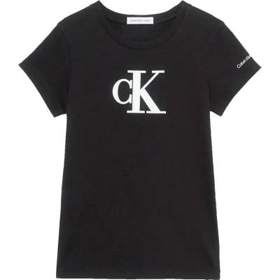 Calvin klein jeans Тениска Calvin Klein Jeans Metallic Monogram Slim short sleeve T-shirt - Black