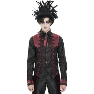 Devil fashion мъжка риза DEVIL FASHION - Valentine - черна/винена - SHT15802