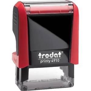 TRODAT Печат TRODAT Printy 4910 черен корпус червен тампон 4910F/P (4910F/P)