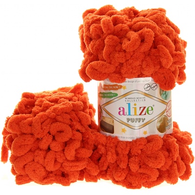 Alize Puffy tmavě oranžová 06
